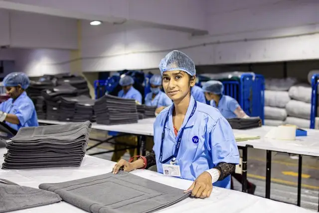 Processo industrial em linha de produção